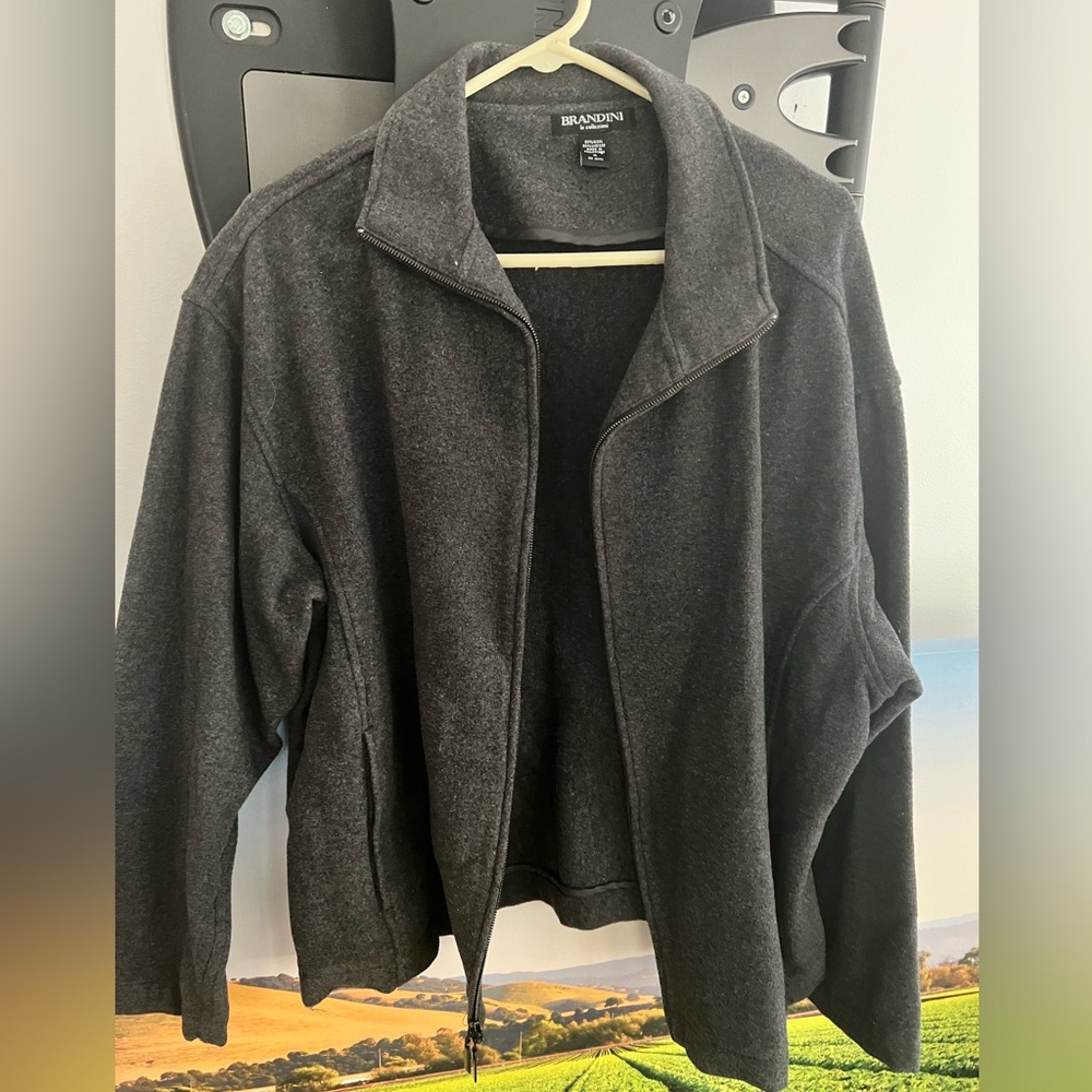 Brandini Men’s Gray Wool Blend Coat l M